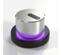 HumminGuru LUMI - Estabilizador de peso de registro y probador de velocidad de tocadiscos | Disco estroboscópico y luz de 33/45/78RPM | Abrazadera de peso de aluminio LP de 300 g | Lámpara de luz