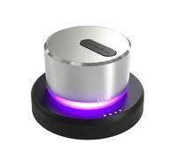 HumminGuru LUMI - Estabilizador de peso de registro y probador de velocidad de tocadiscos | Disco estroboscópico y luz de 33/45/78RPM | Abrazadera de peso de aluminio LP de 300 g | Lámpara de luz