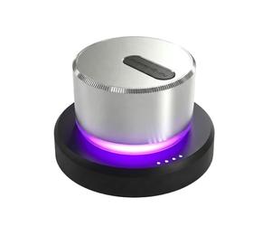 HumminGuru LUMI - Estabilizador de peso de registro y probador de velocidad de tocadiscos | Disco estroboscópico y luz de 33/45/78RPM | Abrazadera de peso de aluminio LP de 300 g | Lámpara de luz