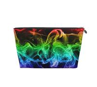 Humo Colorido Abstracto Negro, Bolsa de artículos de tocador Bolsa de Maquillaje Bolsa de cosméticos Bolsa de artículos de tocador de Viaje portátil