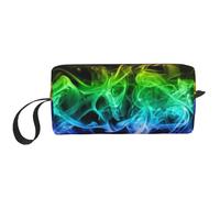 Humo Colorido Abstracto Negro, Bolsa de Maquillaje Bolsa de cosméticos Bolsa de artículos de tocador de Viaje portátil Bolsa de Maquillaje