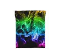 Humo Colorido Abstracto Negro, Squeeze Top Wallet Bolsa de Almacenamiento para Mujer Monedero pequeño Bolsa de Cambio