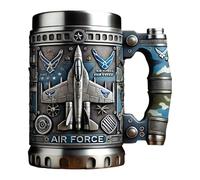 HUMOCHUSON Taza Te Taza De Café De 400 Ml Con Temática Militar, Jarra De Cerveza Con Equipo Militar En Relieve, Coleccionable Militar, Recuerdo Para Entusiastas Militares - Fuerza Aérea De Combate