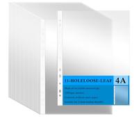 HUMOKI 120 Piezas Fundas Multitaladro A4, Fundas Plastico A4 Transparente, Fundas Folios Transparentes A4, Fundas Perforadas, Fundas de Plastico A4,para Proteger Todo Tipo de Documentos de Información