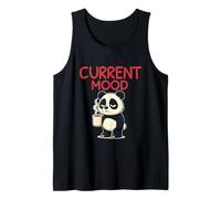 Humor Actual Divertido Panda Café Sarcástico Mañana Humor Meme Camiseta sin Mangas