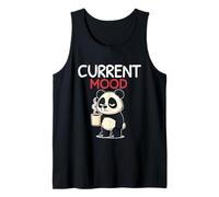Humor Actual Divertido Panda Café Sarcástico Mañana Humor Meme Camiseta sin Mangas