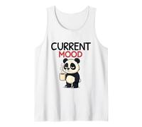Humor Actual Divertido Panda Café Sarcástico Mañana Humor Meme Camiseta sin Mangas