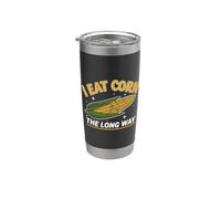 Humor adulto divertido I Eat Corn The Long Way Vaso térmico de acero inoxidable de doble pared