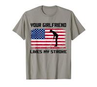 Humor Adulto Golfista A tu novia le gusta mi accidente cerebrovascular divertido Camiseta