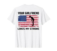 Humor Adulto Golfista A tu novia le gusta mi accidente cerebrovascular divertido Camiseta