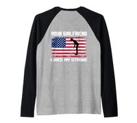 Humor Adulto Golfista A tu novia le gusta mi accidente cerebrovascular divertido Camiseta Manga Raglan
