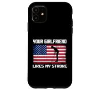 Humor Adulto Golfista A tu novia le gusta mi accidente cerebrovascular divertido Carcasa para iPhone 11