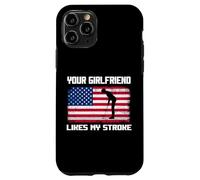 Humor Adulto Golfista A tu novia le gusta mi accidente cerebrovascular divertido Carcasa para iPhone 11 Pro