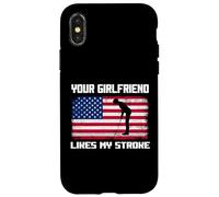 Humor Adulto Golfista A tu novia le gusta mi accidente cerebrovascular divertido Carcasa para iPhone X/XS