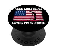 Humor Adulto Golfista A tu novia le gusta mi accidente cerebrovascular divertido PopSockets PopGrip Adhesivo