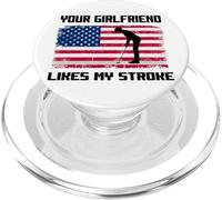 Humor Adulto Golfista A tu novia le gusta mi accidente cerebrovascular divertido PopSockets PopGrip para MagSafe