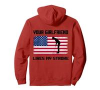 Humor Adulto Golfista A tu novia le gusta mi accidente cerebrovascular divertido Sudadera con Capucha