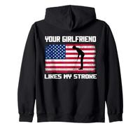 Humor Adulto Golfista A tu novia le gusta mi accidente cerebrovascular divertido Sudadera con Capucha