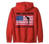 Humor Adulto Golfista A tu novia le gusta mi accidente cerebrovascular divertido Sudadera con Capucha