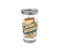Humor agenda evitada frase divertida retro Vaso térmico de acero inoxidable de doble pared