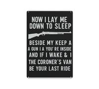 Humor Ahora Me Acuesto A Dormir Letrero De Metal Impermeable Cartel De Metal Divertido Letreros De Estaño para Salón Jardín Cafetería 20X30Cm