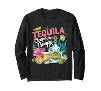 Humor al atardecer con tequila Manga Larga