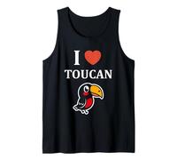 Humor animals toucan toco simple bird i love toucan Camiseta sin Mangas