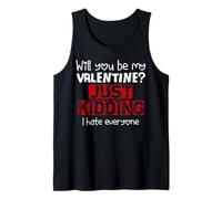 Humor Anti San Valentín Sarcástico y Divertido Camiseta sin Mangas