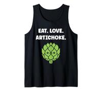 Humor artichokes minimalist vegetable eat love artichoke Camiseta sin Mangas