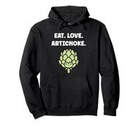 Humor artichokes minimalist vegetable eat love artichoke Sudadera con Capucha