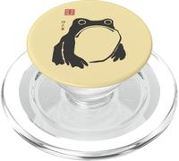 Humor artístico de Tinta Tradicional Japonesa de Rana gruñona PopSockets PopGrip para MagSafe