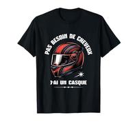 Humor Calvo Motociclista No Necesito Cabello Tengo Casco Camiseta