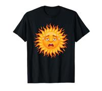 Humor Cansado sudoroso Sun Face Summer Heatwave Camiseta
