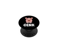 Humor Cerdos Minimalista Lindo oink Gracioso Cerdo PopSockets PopGrip Adhesivo