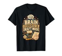 Humor Cerebro Borrador Frase Divertida Retro Camiseta