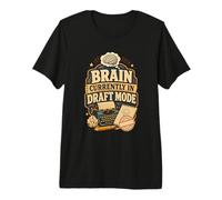 Humor Cerebro Borrador Frase Divertida Retro Camiseta Premium