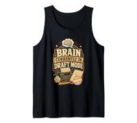Humor Cerebro Borrador Frase Divertida Retro Camiseta sin Mangas