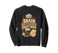 Humor Cerebro Borrador Frase Divertida Retro Sudadera