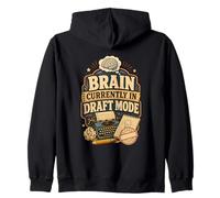 Humor Cerebro Borrador Frase Divertida Retro Sudadera con Capucha