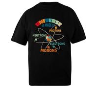 Humor Científico Chistes Elementales Camiseta Oversized de Algodón Negro Unisex Unisex Black Cotton Oversized T-Shirt