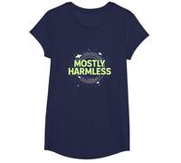 Humor cósmico Casi inofensivo Apenas tolerable Camiseta, Niñas, Azul Marino, L