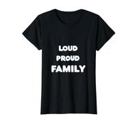 Humor de Amor Familiar Orgulloso para reuniones Familiares Camiseta gráfica económica, Mujer, Negro, XS