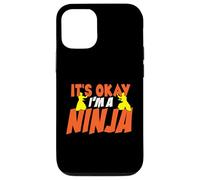 Humor de Artista marcial Está Bien Soy un Ninja posando Silueta Carcasa para iPhone 12/12 Pro