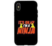 Humor de Artista marcial Está Bien Soy un Ninja posando Silueta Carcasa para iPhone X/XS