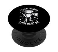 Humor de café de Rana desquiciada Divertido Decir Cosas Raras Cita PopSockets PopGrip Adhesivo