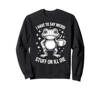 Humor de café de Rana relacionado Socialmente incómodo extraño Sudadera