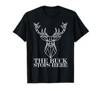 Humor de Caza The Buck se Detiene aquí Cazador de Ciervos Camiseta gráfica económica