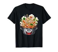 Humor de Cocina de Fideos de Verduras con Olla de Sopa Loca Camiseta
