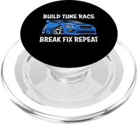 Humor de Dibujos Animados de Build Tune Race Break Fix Repeat Import Car PopSockets PopGrip para MagSafe