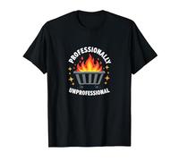 Humor de Fuego de contenedor de Basura profesionalmente no Profesional Camiseta, Hombre, Negro, L